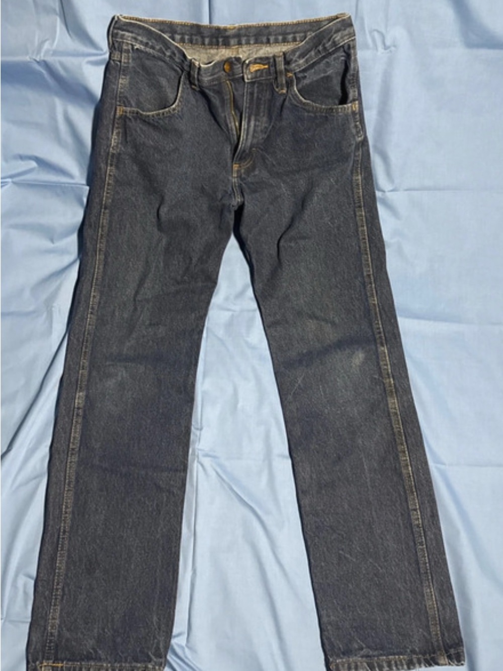 Rustler Women's Straight Leg Jeans in Dark Blue Denim